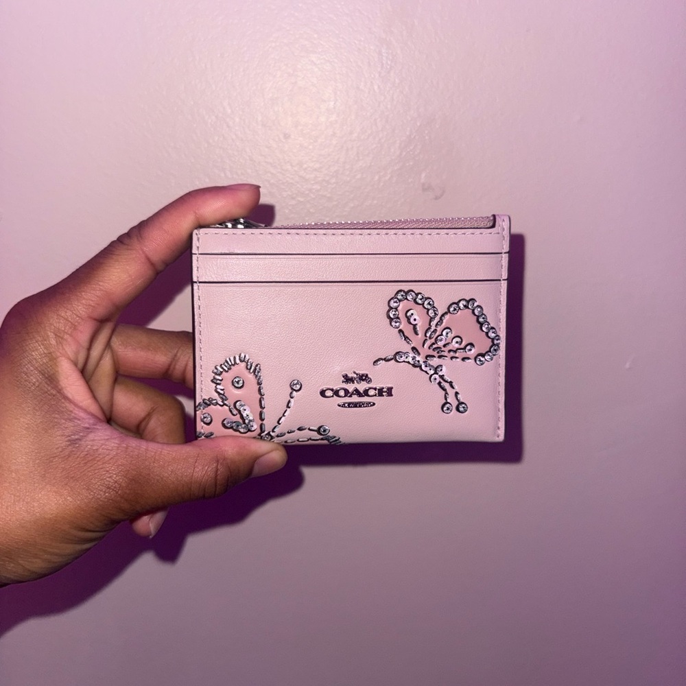 Coach Pink Butterfly Cardholder